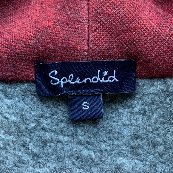 SPLENDID Double Breasted Jacket Coat Wide Notch Lightweight Striped Red Blue S - Picture 8 of 10